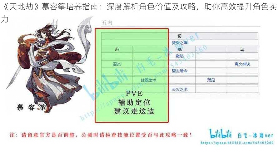 《天地劫》慕容筝培养指南：深度解析角色价值及攻略，助你高效提升角色实力